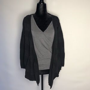 2/$10 black shimmery cardigan